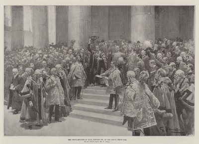 Die Proklamation von König Edward VII. an der Royal Exchange von G.S. Amato